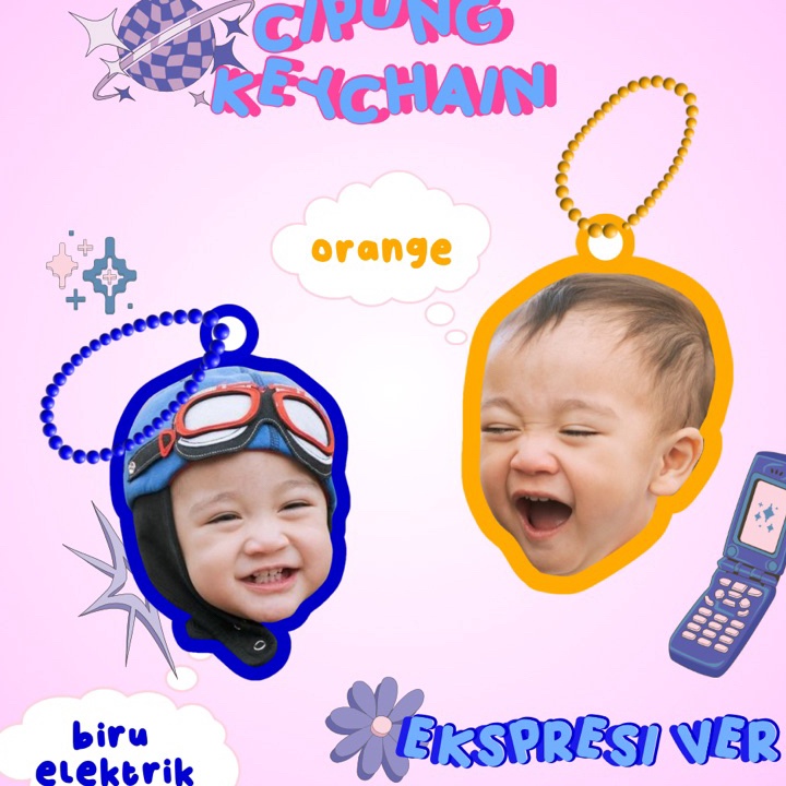 Stock barur8R2d KEYCHAIN CIPUNG MANIA READY STOCK