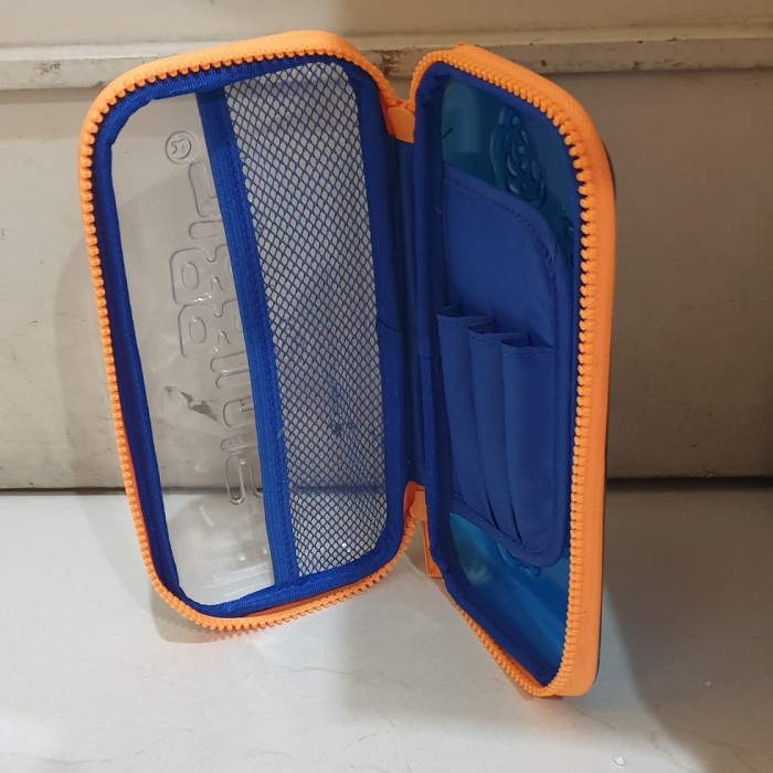 

Terlaris Smiggle Pencil Case Hard Case Transparant Blue Boy Original