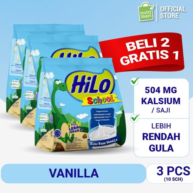 

Sale Now Triple Pack: Hilo School Vanilla 10 Sachet - Susu Tinggi Kalsium Original