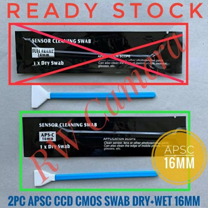 Sensor Apsc Ccd Cmos Swab Pembersih Wet+Dry Sensor Kamera Fujifilm 2Pc
