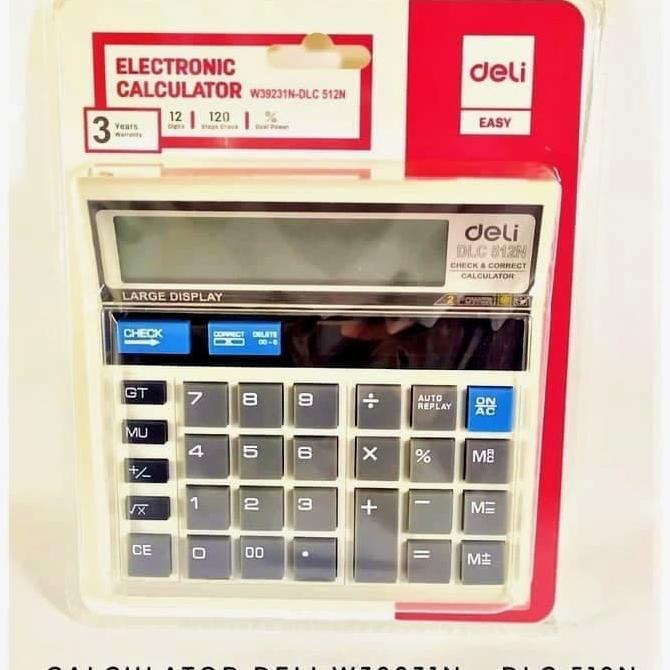 

=+=+=+] Desk Calculator 512 N DELI Kalkulator Meja 12 Digit