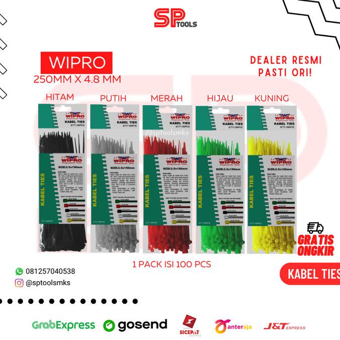 

(:(:(:(] KABEL TIES / TIS / TALI CABLE TIES 250MM X 4.8MM / 25CM WIPRO