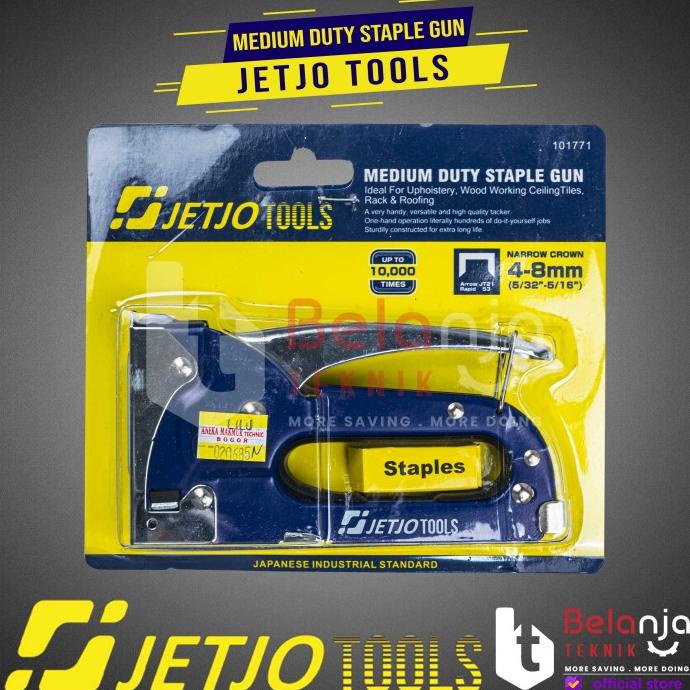 

Gratis Ongkir JETJO TOOLS Staple Gun Tracker 4-8 mm Staples Tembak Free Isi Steples Jaminan Terbaik (bt00tkkt)