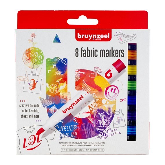 

Bruynzeel Fabric Markers Set 8 Colours Bestseller Paint