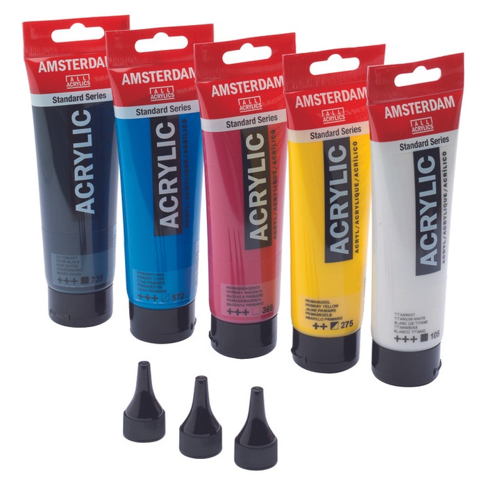 

Amsterdam Acrylic Standard Series 5 Tubes X 12 Ml *Free Dozing Nozzles Bestseller Paint