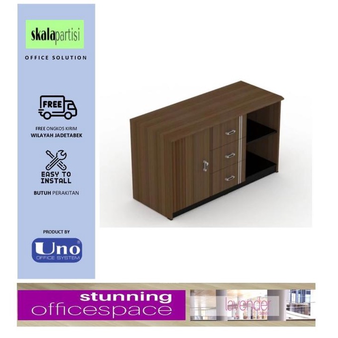 

`````````] Lemari Arsip Crendenza Uno Lavender Series UCR 8378 -Uk.120x50x70cm
