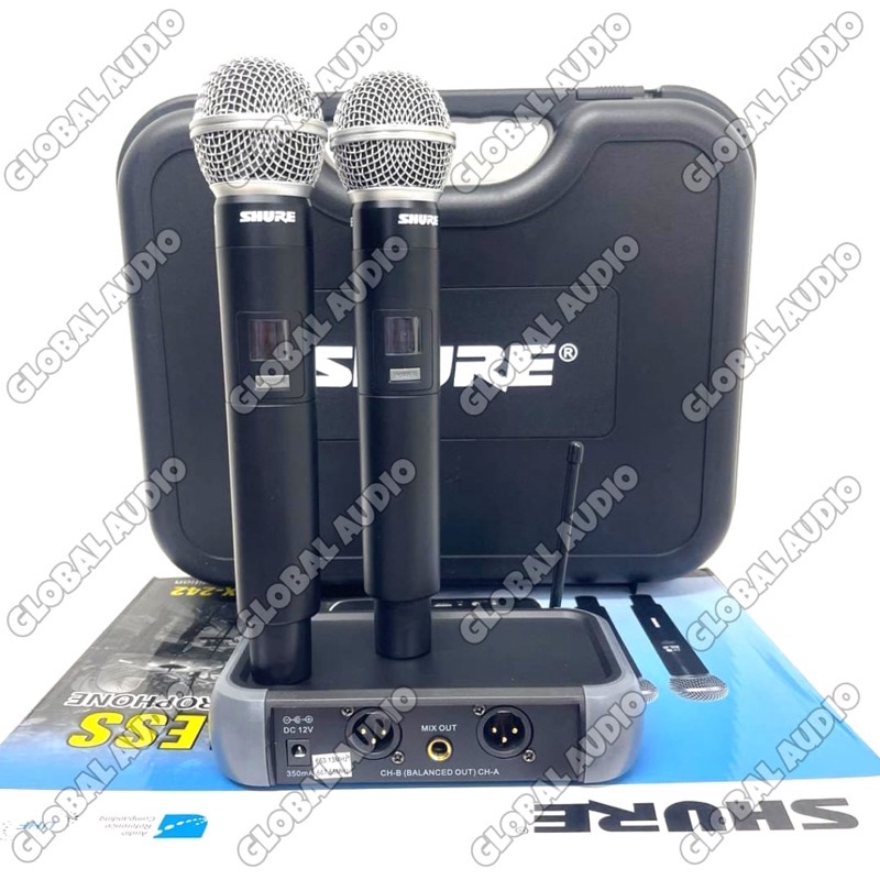 C Wireless Shure Pgx 242 Free Koper 2Bh Crophone Pgx242 Shure Pgx 242 Bagus ( Bisa Cod )