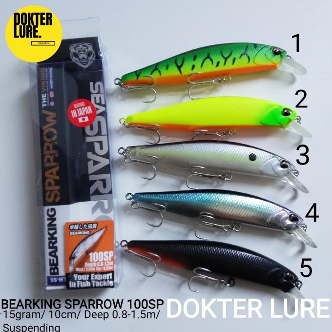 siap kirim] MINNOW BEARKING SPARROW 100SP 15gram Umpan Lure Suspending