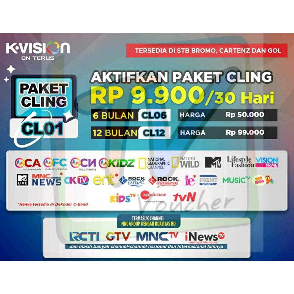 Qdy402 K Vision Paket Cling 1Tahun/360 Hari Mnc Group K-Vision Cl12 Promo