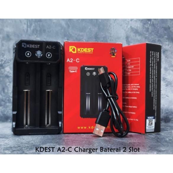 Qdy402 Kdest Charger A2C Slot 18650 21700 Type C Promo