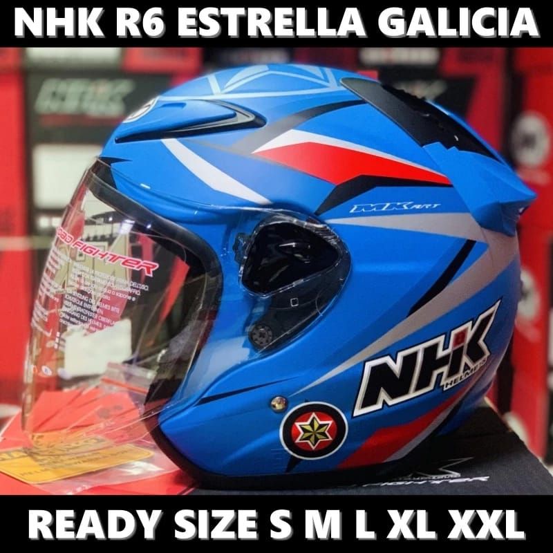 HELM NHK R6 MOTIF ESTRELLA GALICIA ORIGINAL PRODUK