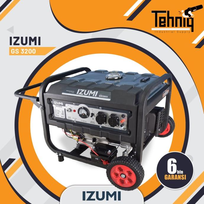 Mesin Generator Set 2200 Watt Genset Izumi Gasoline - Gs 3200 Genset