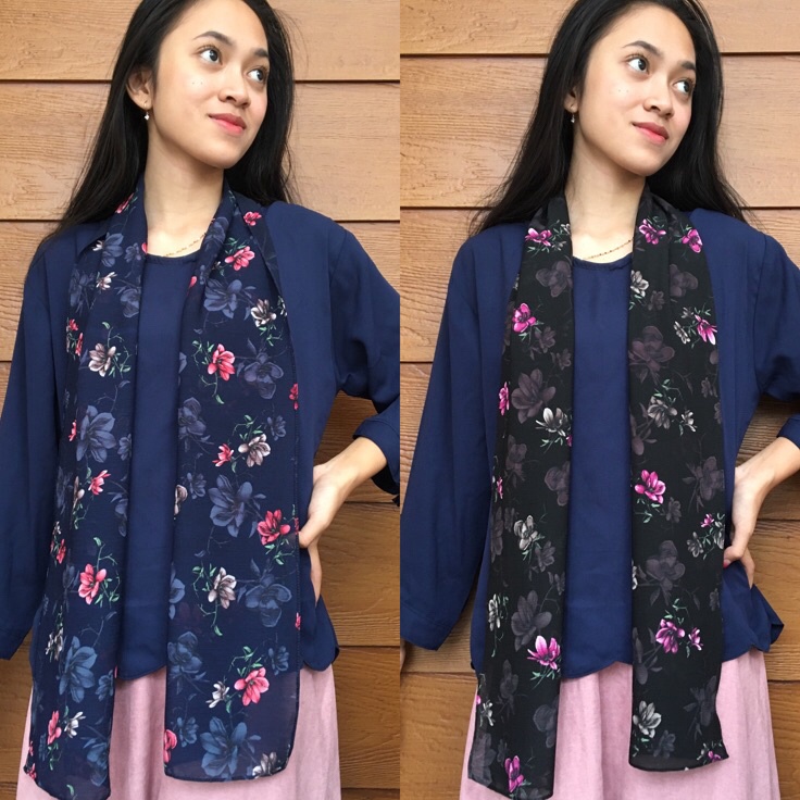 SXBG4752  37-44 Syal wanita fashion leher scraft motif scarf murah selendang scarft