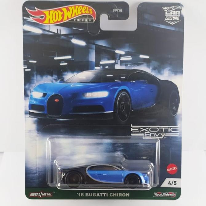 Hot Wheels Premium Bugatti Chiron Exotic Envy Hotwheels car Culture