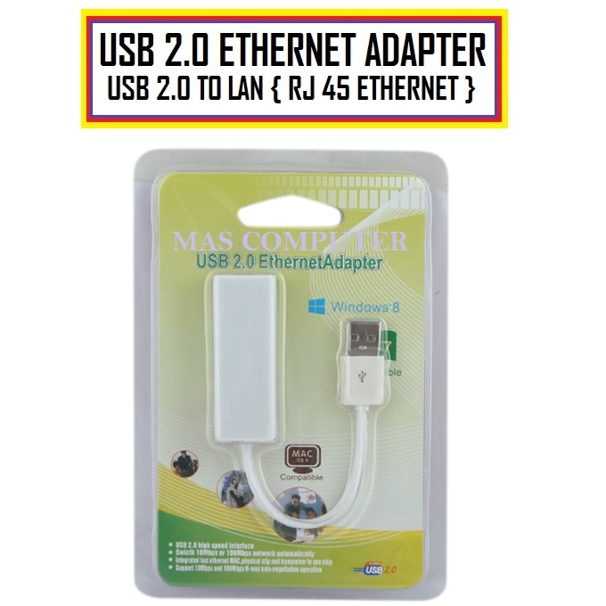 Usb To Lan Rj45 / Kabel Usb To Lan Rj45 Cat5E / Usb 2.0 To Ethernet