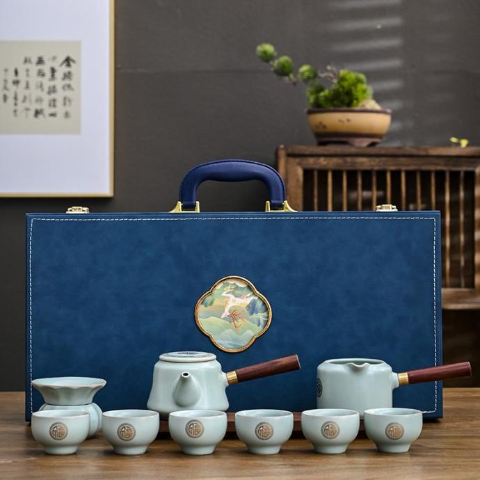 

Big Sale Chinese Tea Set Gift Box Beludru Premium Set Gelas Teko Teh Teapot Terbaik