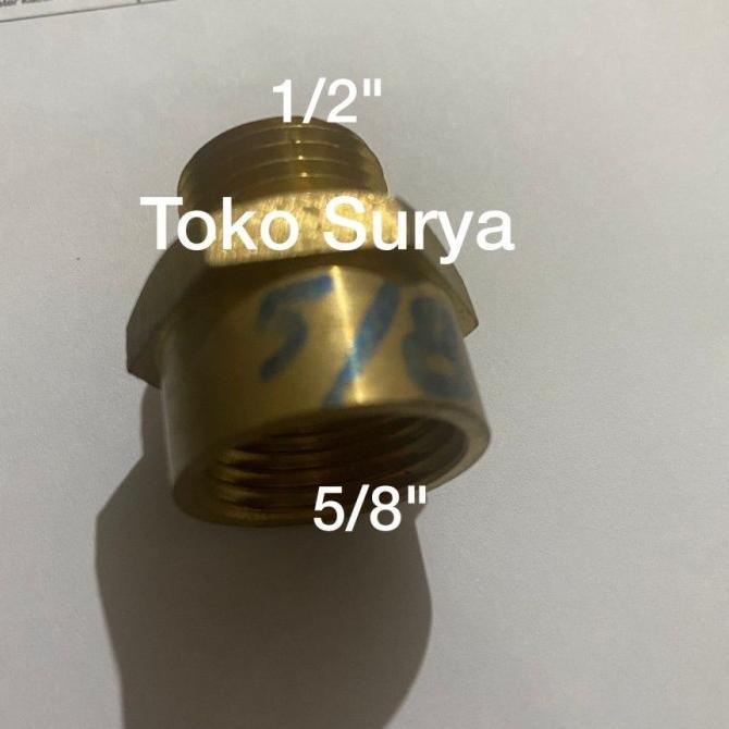 >*>*>*>*] NEPEL SOK 5/8 x 1/2 NEPEL SOK 1/2" x 5/8 Drat dalam 5/8 drat luar 1/2