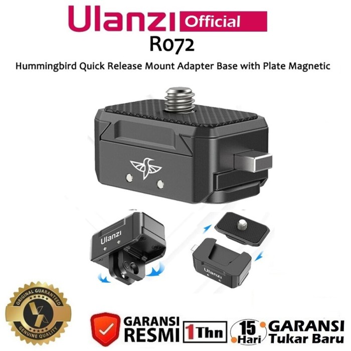 ULANZI R072 HUMMINGBIRD QUICK RELEASE MOUNT BASE WITH PLATE MAGNETIC