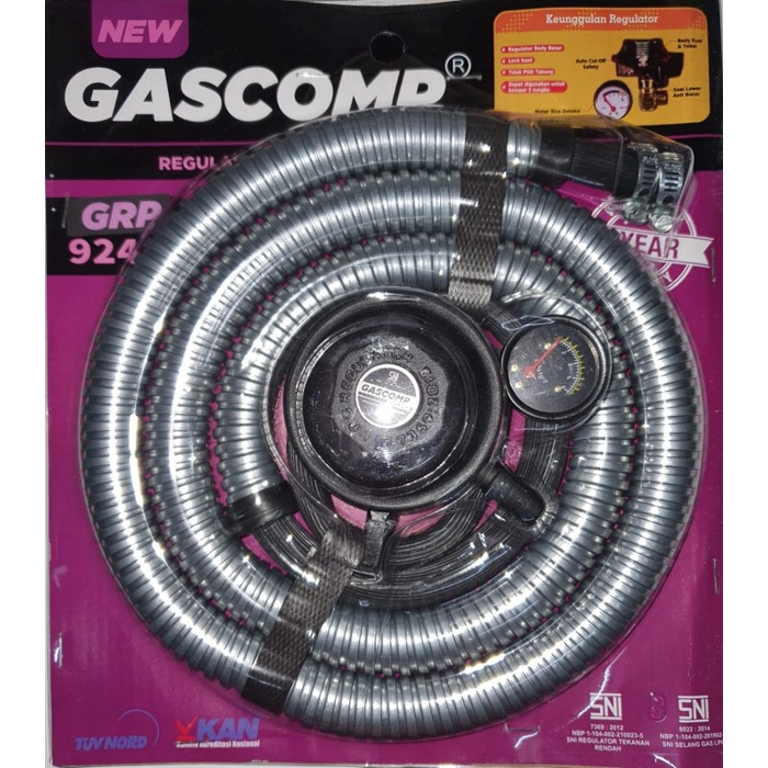 Regulator & Selang Gas Dengan Pengaman Otomatis