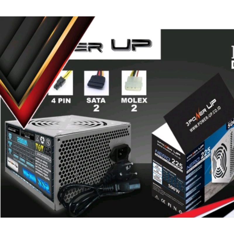 Psu Pc Power Up 500W/ Psu Power-Up 500 Watt Power Supply