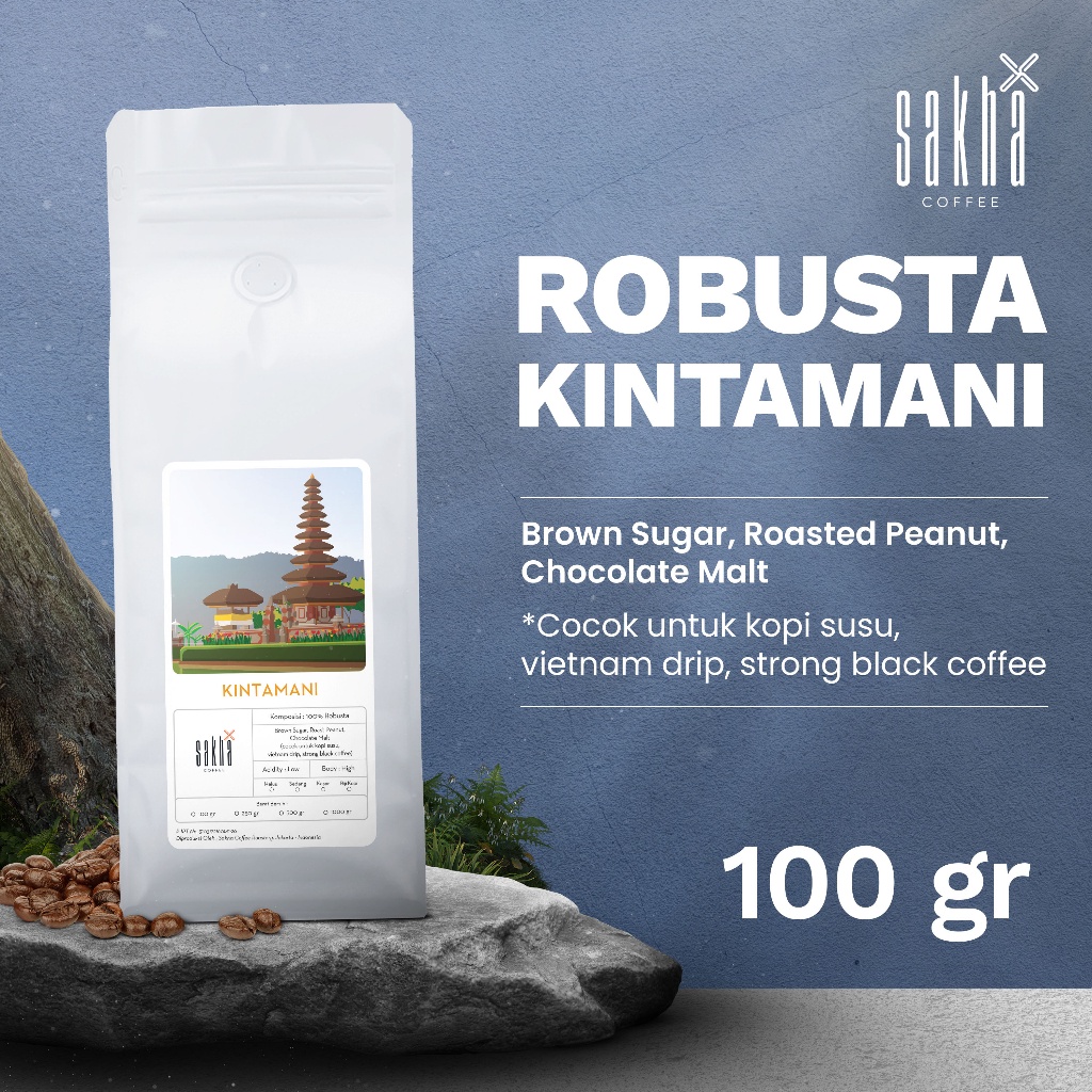 

Biji Kopi Robusta Bali Kintamani Coffee Roast Beans Espresso 100 Gram