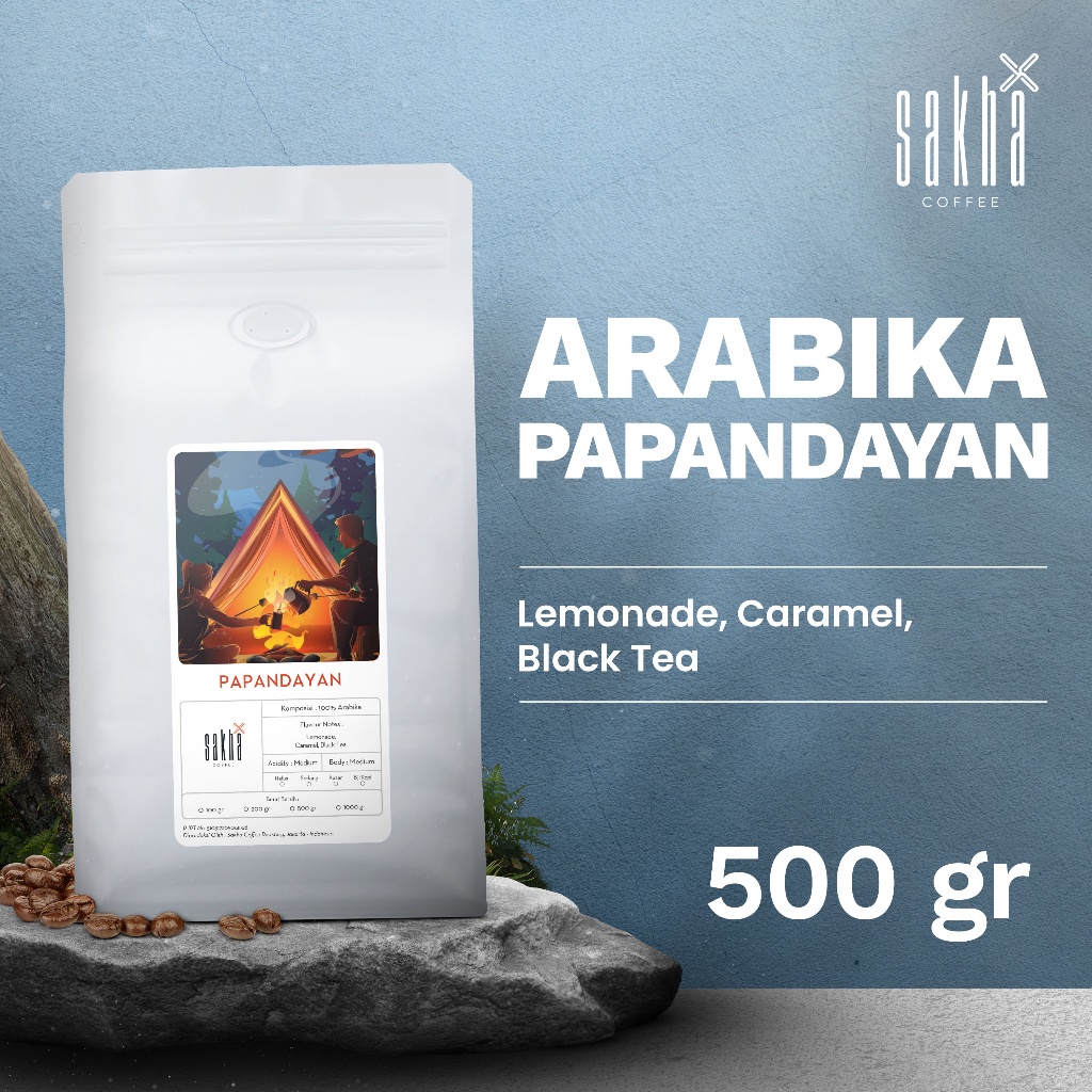

Kopi Arabika Papandayan Arabica Coffee Roast Beans Sakha Roastery 500gr Biji Bubuk