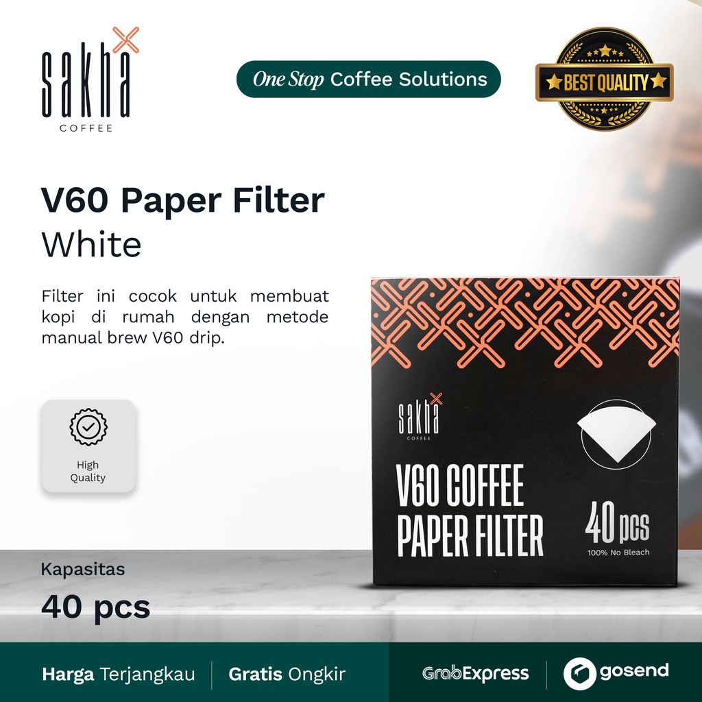 

Saringan Kopi Bubuk Paper Filter V60 Kertas Penyaring Coffee Manual Brew Coffe bean