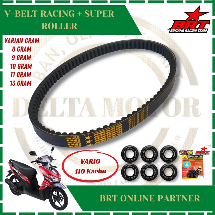 Van Belt V Belt Racing Set Roller BRT Vario 110 Vario Techno 110 Karbu