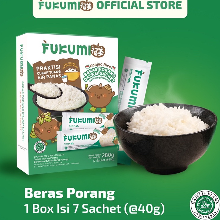 

LZNC9583 FUKUMI Beras Porang Box Sachet - Shirataki/Konjac Rice