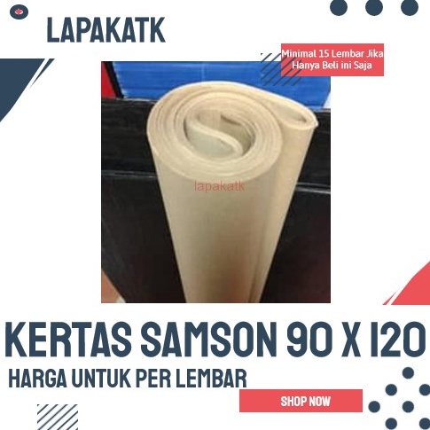 

TCNR7256 KERTAS SAMSON COKLAT 80 GRAM - 90 X 120 (Per 10 Lembar)