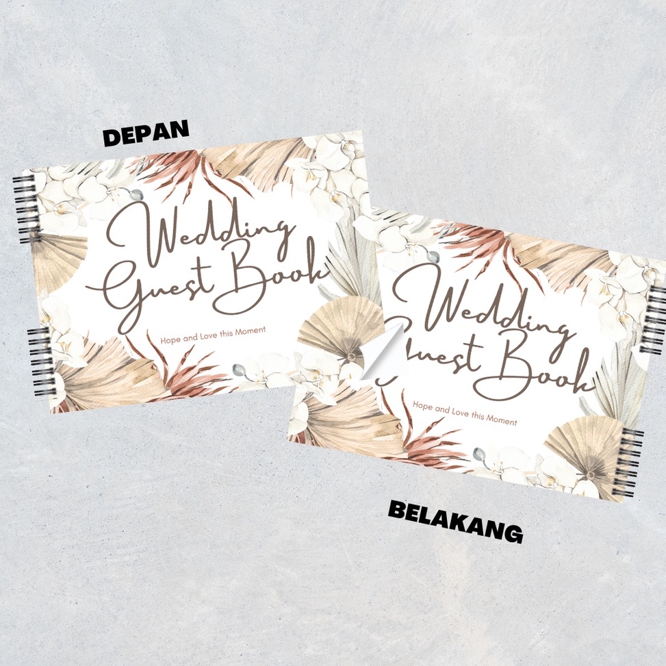 

PZND0640 Buku Tamu Pernikahan NON CUSTOM / Wedding Guest Book NON CUSTOM/TIDAK CUSTOM Soft Cover DESIGN KEKINIAN TERBARU 2022