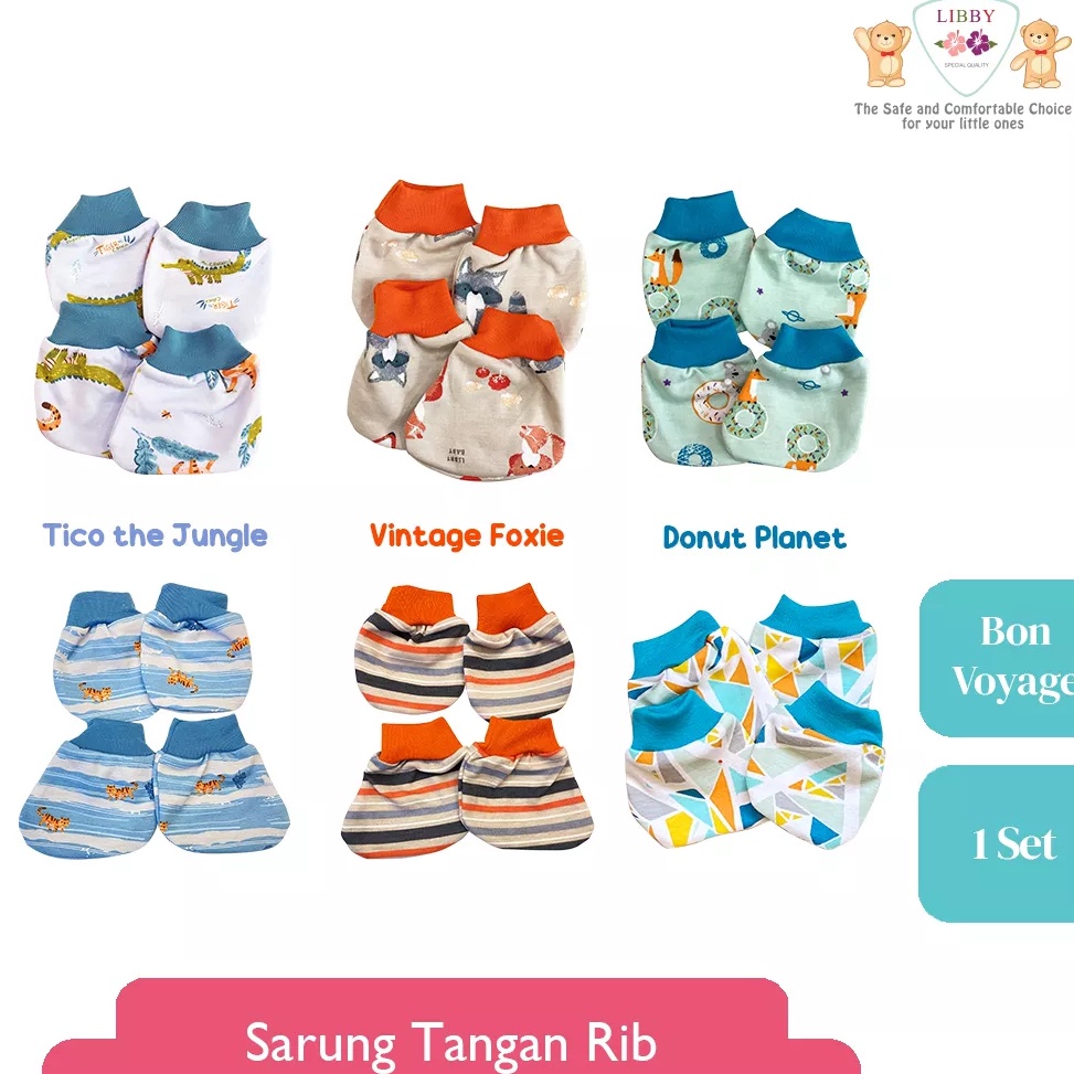JTXP0242  LIBBY & VELVET JUNIOR - 1set Sarung Tangan & Kaki Bayi stk