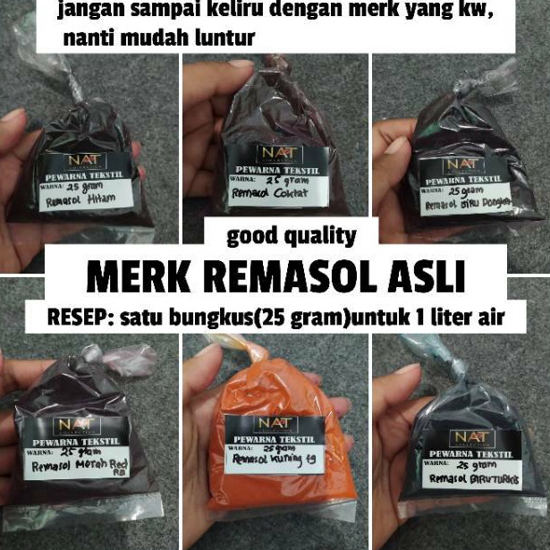 VTHC0891  Pewarna tie dye Remasol perbungkus 25 gram MERK REMASOL ASLI