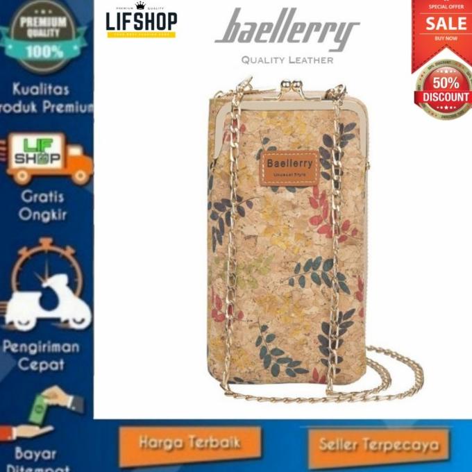 Tas Dompet Kulit Hp Slempang Wanita Original Motif Keren Branded Mewah