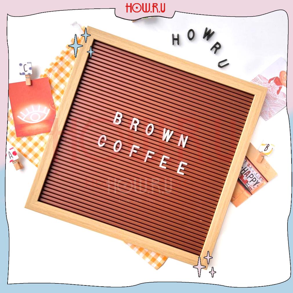 

HOW.R.U | [Coffee Color] Letter Board + Set Huruf Papan Nama Bayi Viral