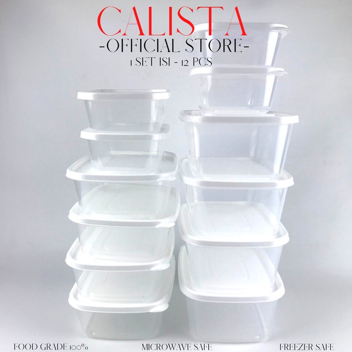Bestseller Toples Plastik Kulkas Calista Furano Set Isi 6Pcs Food Container Set