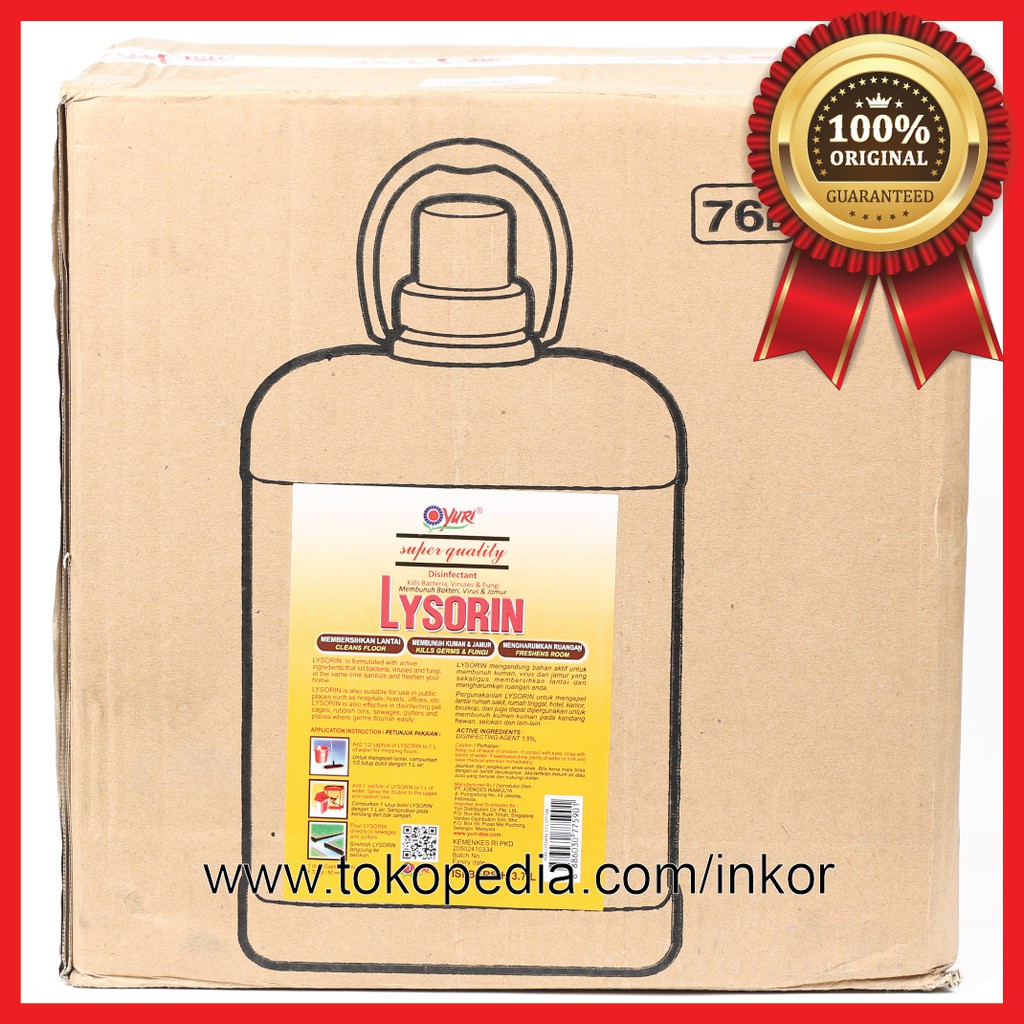 Yuri Lysn Pembersih Lantai Disinfectant Jerigen 3.7L