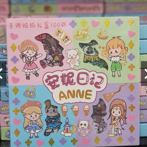 

Paling Laris Stiker 2D 100 Lembar Sticker Anne Kartun Korea Lucu Anti Air