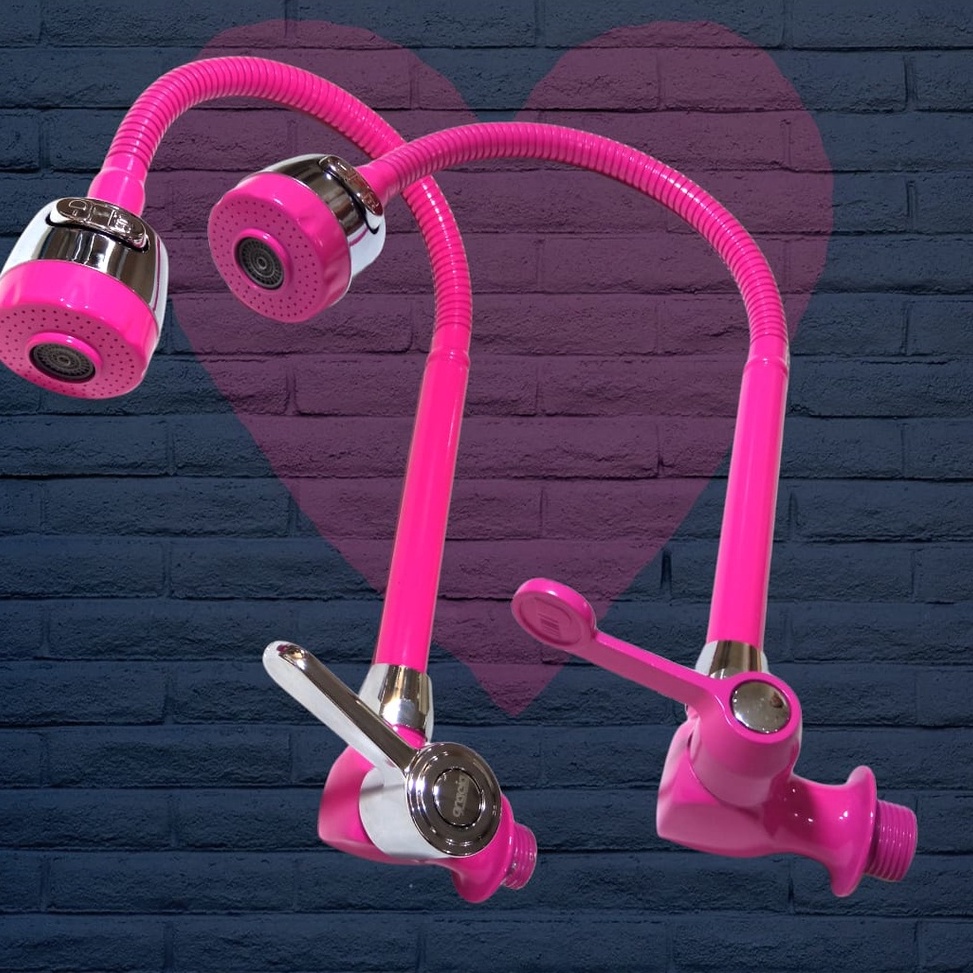 laris manis.. kran Cuci Piring Warna Pink Variasi Handel Drad 1/2"