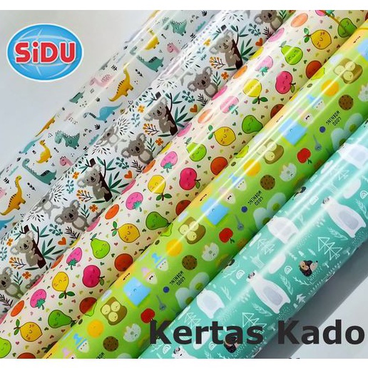 

Suplier1st Kertas Kado Glossy SIDU Motif Kartun (50 lembar)