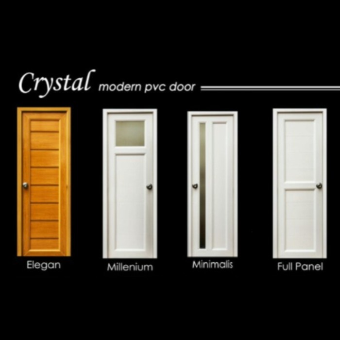 Pintu Kamar Mandi Modern Pvc Door Crystal Termurah