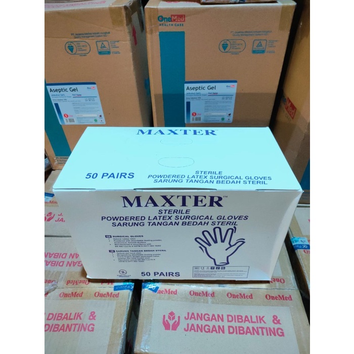 ✅K5✅ Sarung Tangan Steril / Hand Scoon Maxter No.7 Per Box/ Nyaman Digunak TERBARU