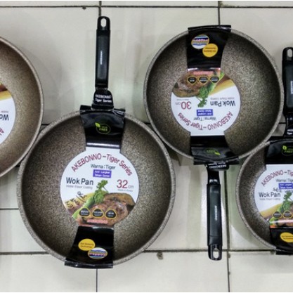✅KLH✅ Wok Marble Anti Lengket Akebono Korea Panci Teflon Goreng 30Cm LIMITED