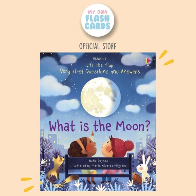 

NEW SALE !!! Usborne What is the Moon Lift the Flap Imported Education Kids Book TERLARIS