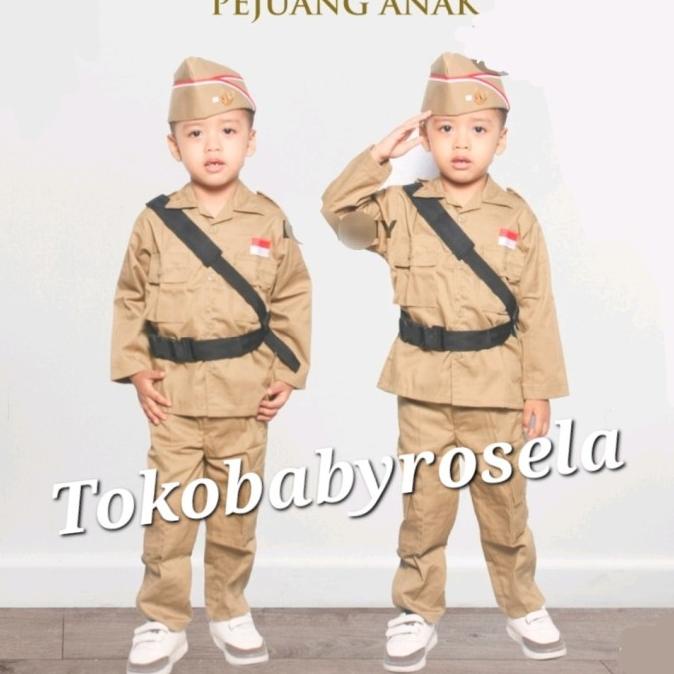 Baju Karnaval Pejuang / Pahlawan anak laki laki/Kostum Bung Tomo