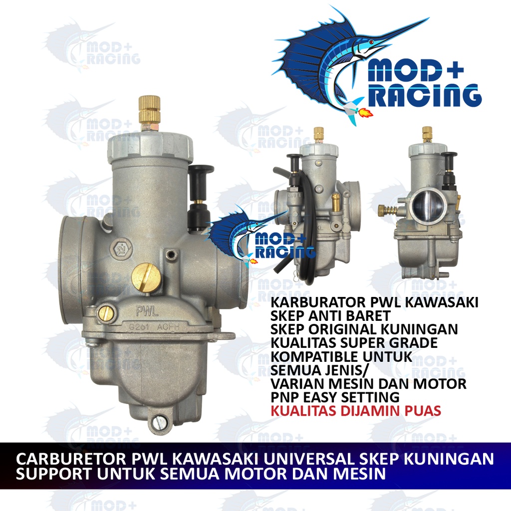 (COD) KARBURATOR PWL 28 UNIT PNP KAWASAKI NINJA R SS RR SKEP KUNINGAN ANTI BARET UNIVERSAL ORI ASLI 