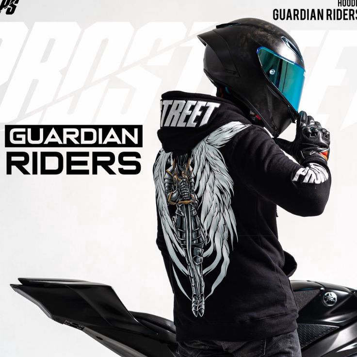 IdH2t7S TURUN HARGA  HOODIE PROSTREET GUARDIAN RIDERS NEW / HOODIE PRIA PROSTREET HITAM / SWEATER FL