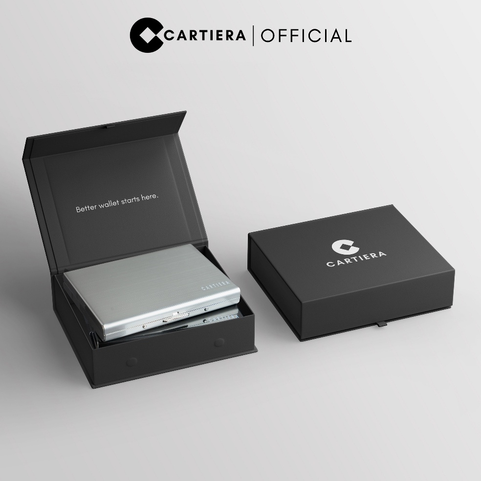 VIRAL CARTIERA SLIM Wallet Dompet RFID Dompet Kartu Nama Dompet Card Holder Pria Dompet ATM Aluminiu
