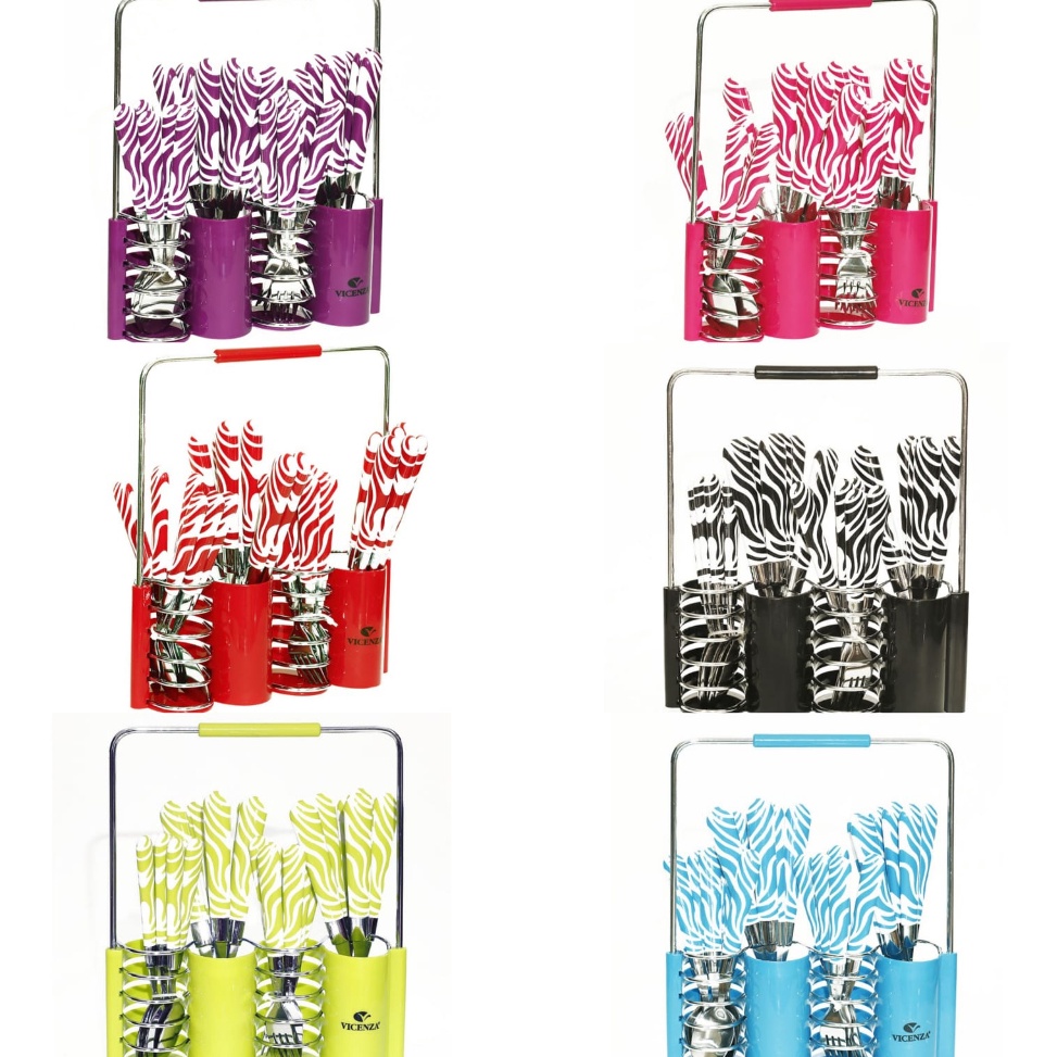 BEST PRODUCT PROMO VICENZA ORIGINAL v242c sendok dan garpu set motif zebra sendok makan sendok teh s