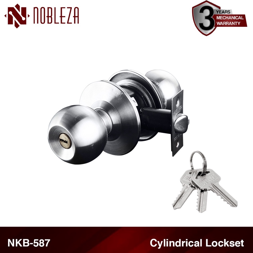 Termurah.. NOBLEZA NKB-587 Kunci Bulat Handle Gagang Pintu Kamar Mandi Silinder